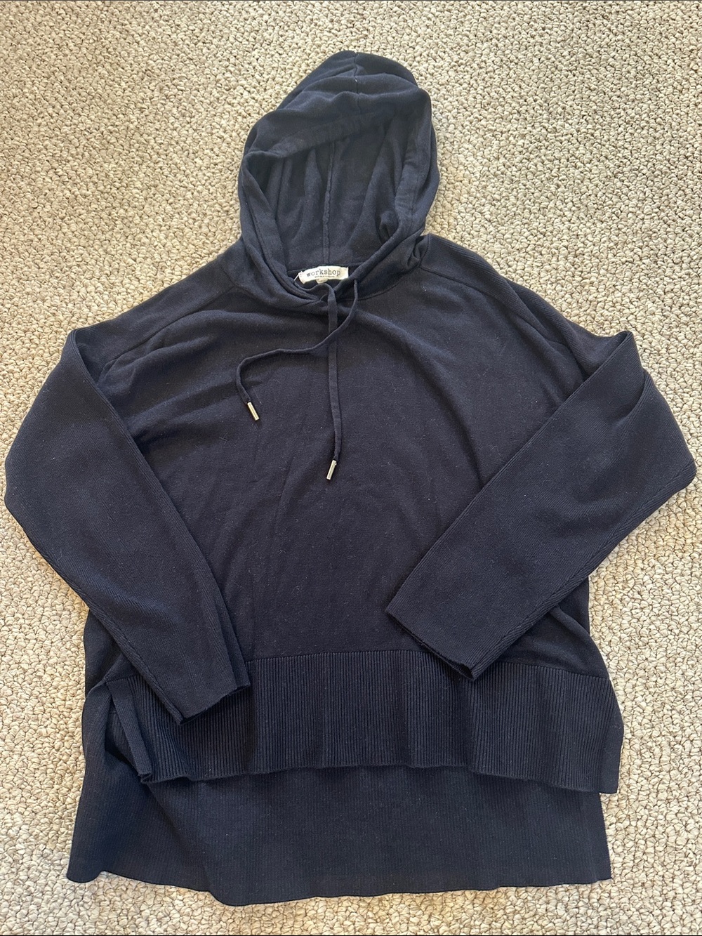 BOGO FREE Workshop Republic Clothing Navy Blue Hooded Sweater